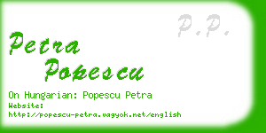 petra popescu business card